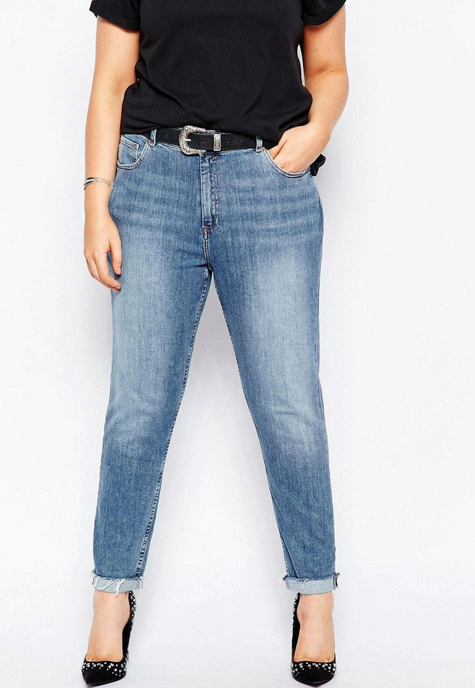 Укороченные джинсы с чем носить для полных