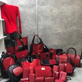 Червона сумка гаманець клатч шопер портмоне натуральна шкіра та еко шкіра замш кроко змія