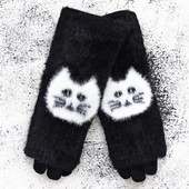 Женские перчатки "Cats" 3 цвета