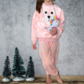 Детский плюшевый домашний костюм-пижама.Качество люкс!цвета фото 2,3,4,5!