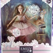 Шарнирная «Emily» - современная принцесса, питомец, аксессуары, в коробке, ручки и ножки изгибаются