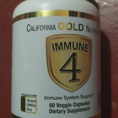 Immune 4, средство для укрепления иммунитета, 60 вегетарианских капсул