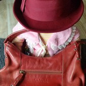 Кожаная кросс-боди Radley London + бонус шляпа Zara