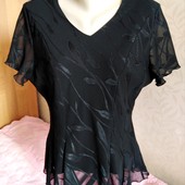 Нарядная и элегантная шёлковая блуза Saloos, Англия, размер-М - L