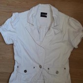 Модный белый пиджак oggi из хлопка