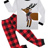 Пижама для мальчика, детский пижамный комплект, рождественский наряд из 2 предметов molyhua. Р-р 90