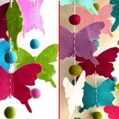 Фетрові метелики 20шт, для дитячої творчості та прикрашання кімнати