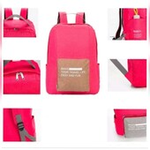 Складной туристический рюкзак .удобный,прочный.цвет розовый