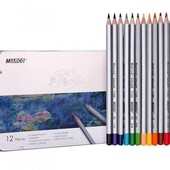 Набір кольорових олівців Marco Raffine 12 кольорів, в металевому пеналі