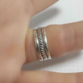 кольцо серебряное размер 17,5 почти новое
