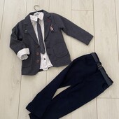 Костюм першокласника ! П’ятірка : брюки , ремень ,піджак , рубашка та галстук