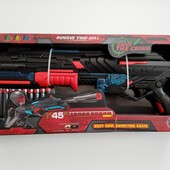 Іграшкова зброя бластер типу Нерф 10 - зарядний з підсвіткою та м'якими патронами
