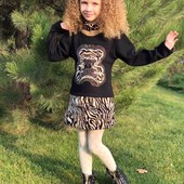 мраморный велюр.Модное,тепленькое детское платье-туника на 6-7 лет.Размер 18(персик).разм.16(черное)