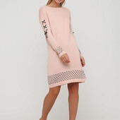 Светло-розовая кэжуал туника-платье