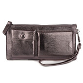 Оригінальний жіночий гаманець Kafa сірий металік