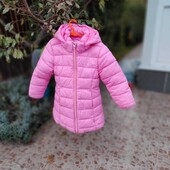 Демисезонная куртка - пальто для девочки розовый 104 рост H&M