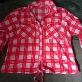 Рубашка на завязках спереди,рукава -фото 3