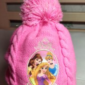 ✨ Ставка= покупка!✨ Теплая (на флисе) шапочка Princess Disney новая, на девочку 3-5 лет.