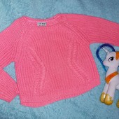 Шикарный неоновый свитерок, на девочку 3-4 годика