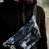 Мужская сумка ананка Fazan от Intruder цвет комбинированный. Серый. Качество топ!