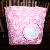 Большая розовая сумочка для юной модницы Hello Kitty, шоппер, сумка для прогулок, дорожная