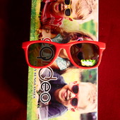 Солнцезащитные очки для мальчиков и девочек, UV400, красный
