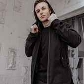 Фирменная куртка Softshell от "Intruder" черная