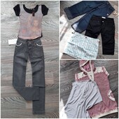 7 речей на дівчину . Пакет одягу : джинси, шорти , туніка , футболка , спідниця , кардиган