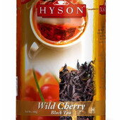 Чай чорний та зелений крупнолистовий Hyson Wild Cherry з ароматом вишні 100 г у жерстяній банці