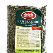 Чай китайський байховий зелений Три Слони 100 грамів у м'якому пакуванні