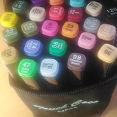 Набор спиртовых маркеров Touch 24 цвета для рисования и скетчинга