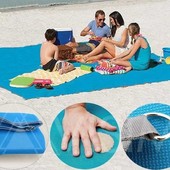 Пляжная подстилка, пляжный коврик Антипесок, анти - песок, пляжний килимок Sand Mat | 150*200
