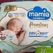 Mamia premium, 1 подгузники для новорожденных, 2-5 кг. 22 шт.