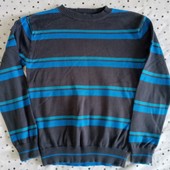 Шкільний светр в смужку на хлопчика 7-8 років