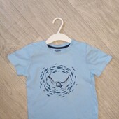 Стоп!! Фірменна зручна красива стильна натуральна футболка від lupilu
