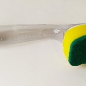 Моющая губка с дозатором Dish Wand с двумя насадками | Губка с ручкой для моющего | Ручка для мытья