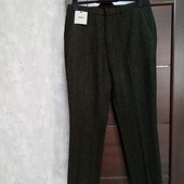 Брендовые теплые мужские шерстяные брюки р.32-32