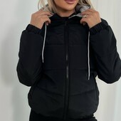 Супер-модна жіноча демі куртка чорна р-р на вибір 42, 44, 46