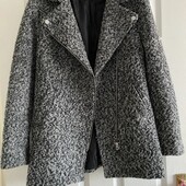 H&M eur36p напіввовняне пальто косуха
