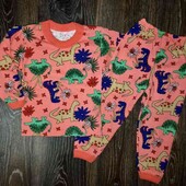 Детская пижама динозавры(микроначёс)