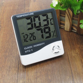 ✅ Цифровой, электронный термометр, часы, гигрометр, будильник, настольный, настенный HTC-1