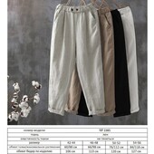 Жіночий модні штани слоучи, турецький льон 42-56 рр. Женский брюки слоучи с карманами лен 019850 лх