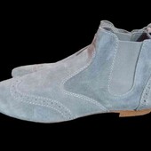 Натуральные замшевые ботинки (челси), стелька 27 см