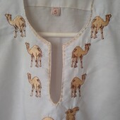 Блузка легкая с вышивкой на 8-10 лет