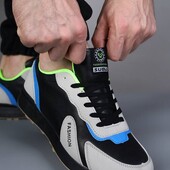 Кроссовки мужские бренда SUBA на шнуровке эко кожа/эко замша .