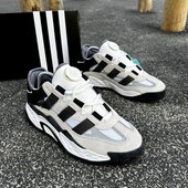 Чоловiчi демісезонні кросівки Adidas Originals Niteball gray & black розмiри 41-45, код 2121-11