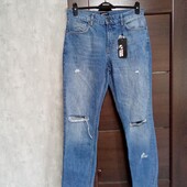 Брендовые новые коттоновые мужские джинсы р.32-34.