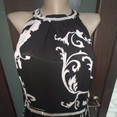 Нарядное шифоновое платье, со стразами, на подкладке, размер М