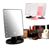 Зеркало для макияжа Large led mirror настольное с led подсветкой 22 светодиода