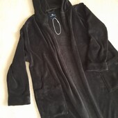 Махровий чорний халат розмір ХЛ